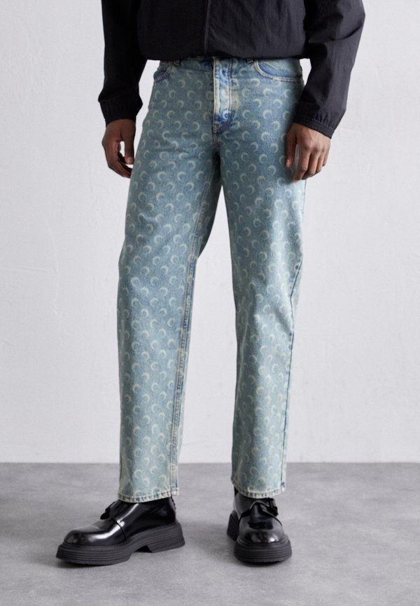 MOON LASER LOOSE - Straight leg jeans - light beige