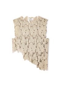ASYMMETRIC CROCHET  - Blouse - natural