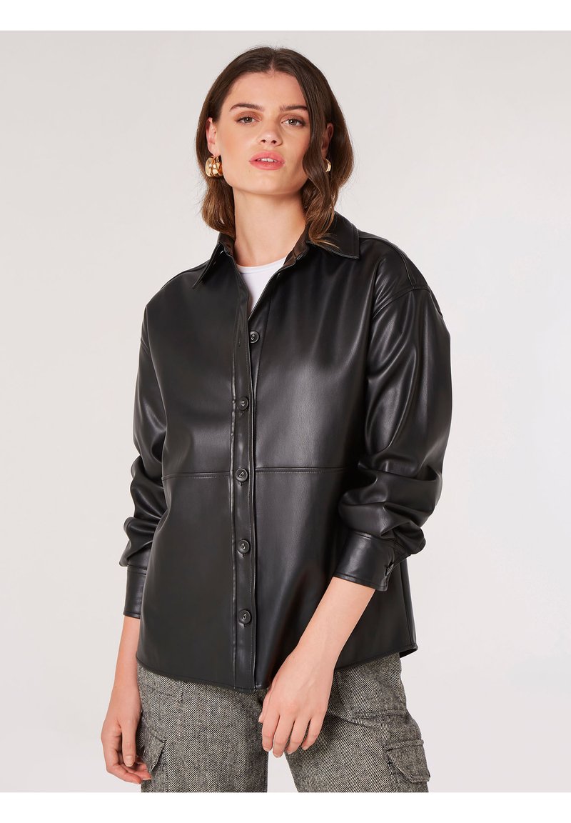 Apricot Faux leather jacket black Zalando.de