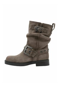 Kauboi/mootorratturi poolsaapad - taupe