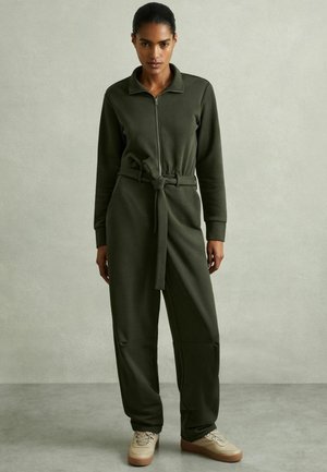REGULAR FIT - NINA BELTED LOOPBACK - Buksedragter - khaki