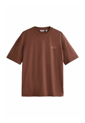 Nyomott mintás póló - rust red