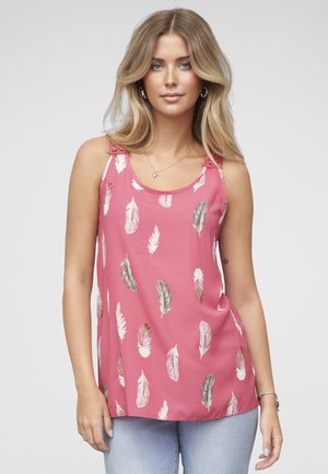 MUSSELIN MIT HINTEN FEDER AOP - Topper - pink