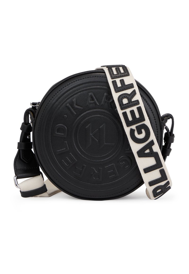 KARL LAGERFELD CIRCLE ROUND PATCH - Torba preko tijela - black/crno ...