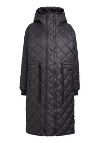 Next MATERNITY LONGLINE QUILTED BOMBER JACKET WITH HOOD - Wintermantel - black