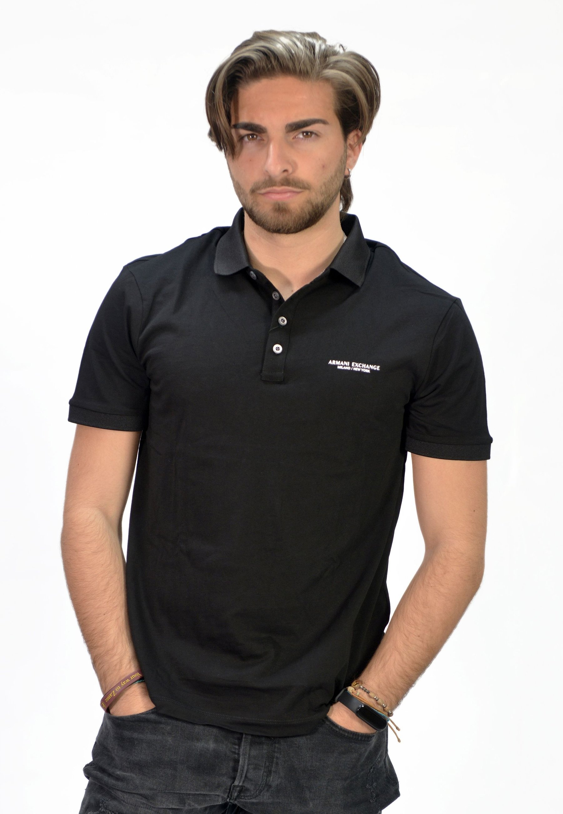 Armani Exchange Polo shirt blu/dark blue Zalando
