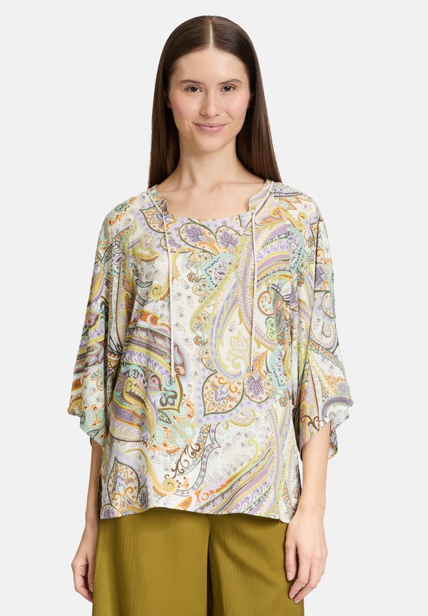 MIT MUSTER - Bluse - grün violett