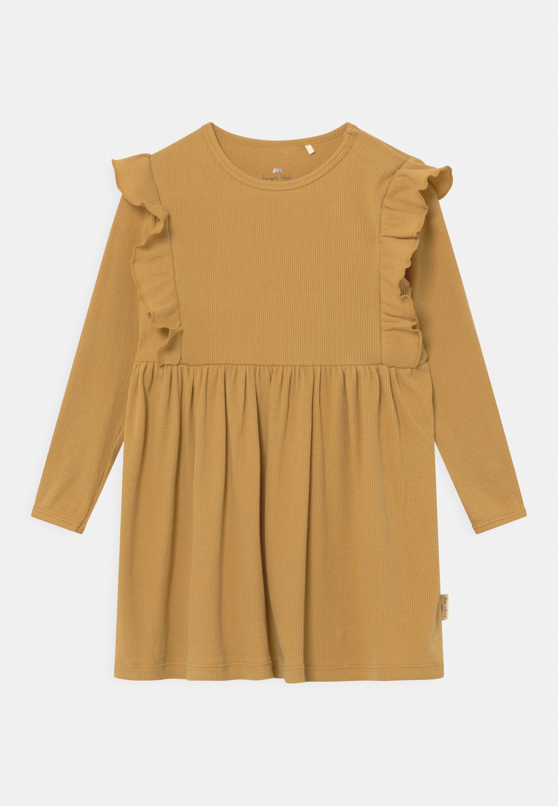 mustard jersey dress