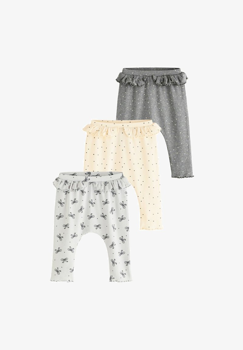 Next 3 PACK - Leggings - grey bow print