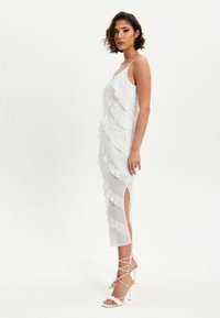 Liquorish DIAGONAL FRILL  - Cocktail dress / Party dress - white