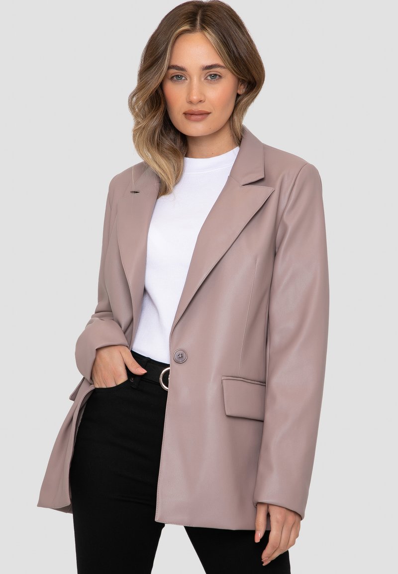 Threadbare CONKER Faux leather jacket taupe Zalando.de