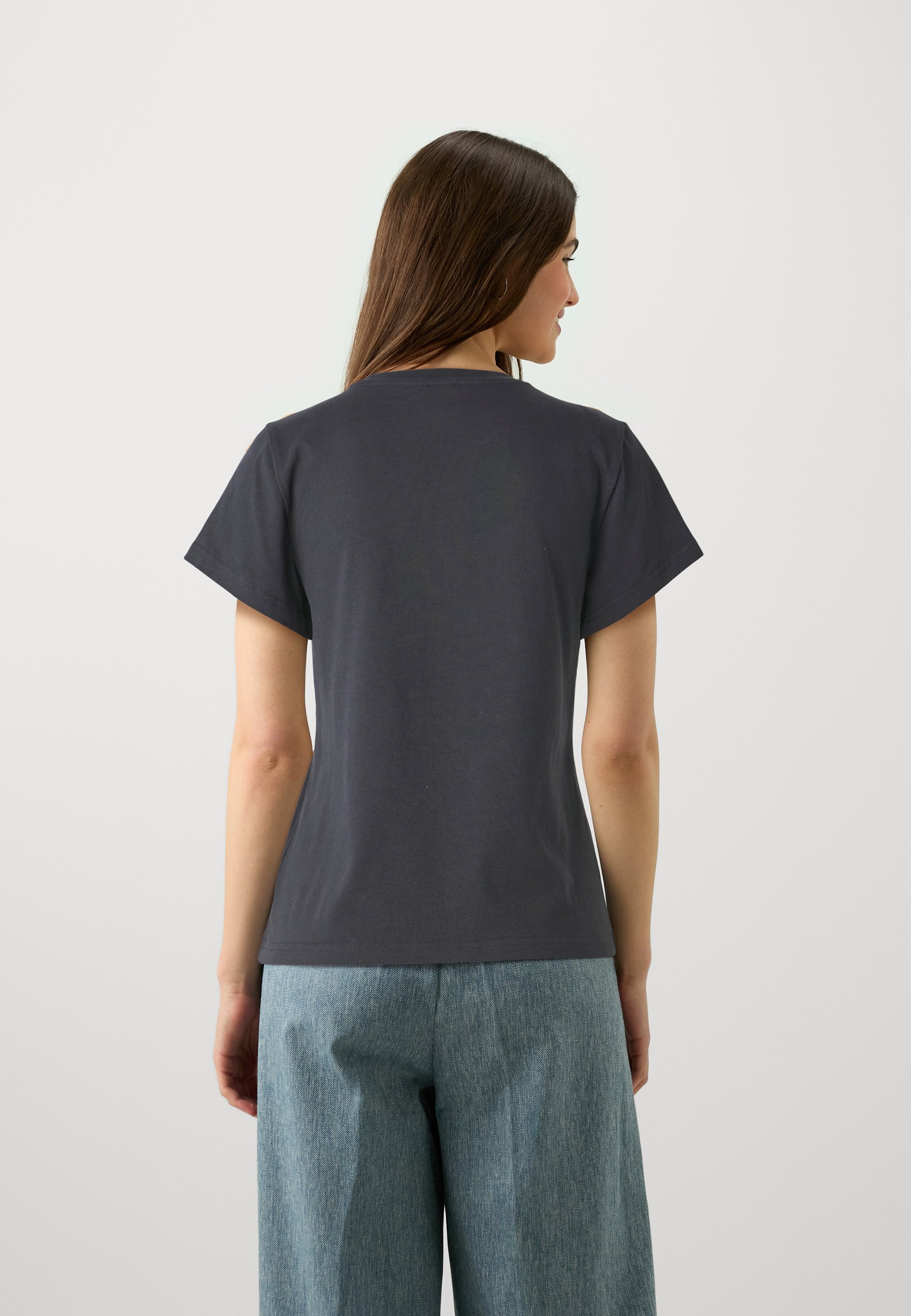 売れ筋商品|||ピンコ Tシャツ レディース トップス BUSSOLOTTO LOGO - Basic T-shirt - nero limousine PINKO T-SHIRT BUSSOLOTTO Woman Bright White | Mascheroni Store