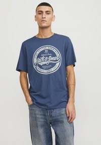 Jack & Jones O-NECK - T-shirts med print - ensign blue