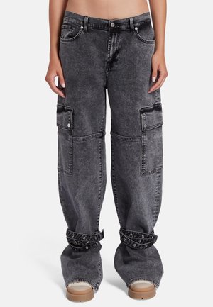 THE BELTED NEVER MORE - Jeans baggy - dark grey