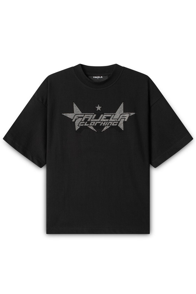 FAVELA T-shirt print zwart