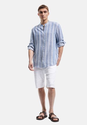 MANDARIN NECK - Skjorter - blue