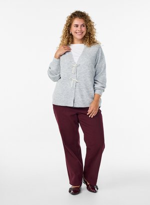 Zizzi, MIT PERLMUTTKNÖPFEN - Cardigan - light grey melange