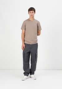 Hollister Co. ICON CREW - Paprasti marškinėliai - brown