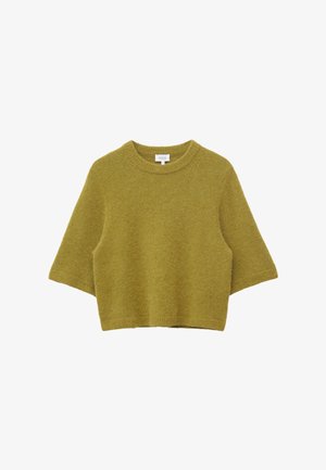 & OTHER STORIES, & OTHER STORIES ALPACA-BLEND KNITTED T-SHIRT - T-shirt basique - chartreuse