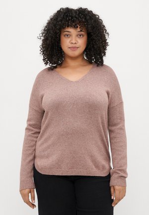 CARMARGARETA LIFE - Svetrík - rose brown melange