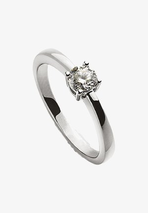 MUAU Schmuck SOLITÄR RING 4-GRIFF-FASSUNG , BRILLANT 0.20CT. - Ring - weissgold