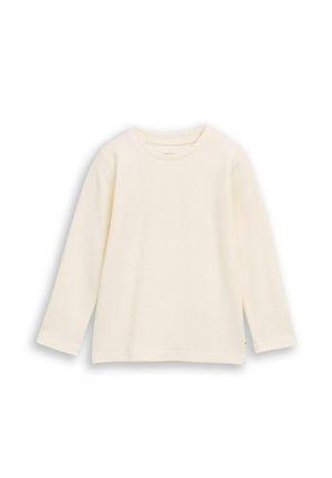 TOM TAILOR, TOM TAILOR T-SHIRT LANGARMSHIRT MIT RUNDHALSSCHNITT - T-shirt à manches longues - wool white