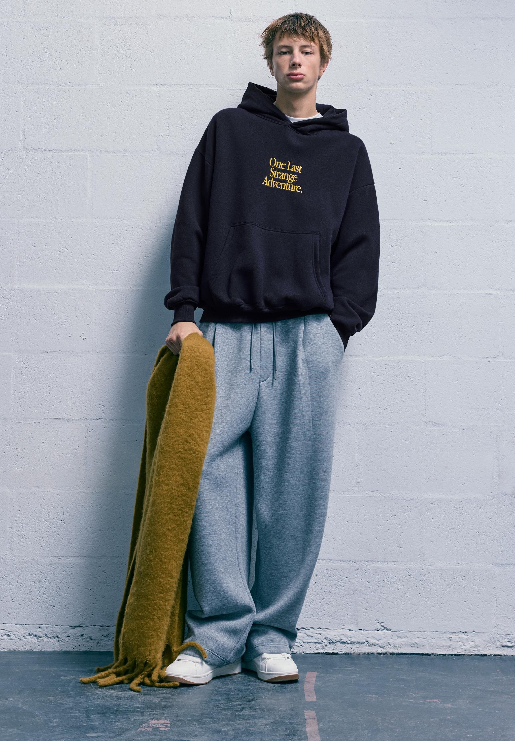 PULL&BEAR STRANGER THINGS - Hoodie - dark blue/donkerblauw