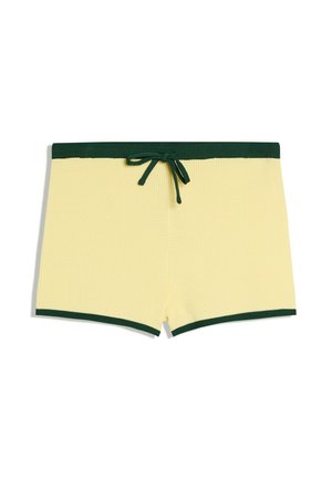Bershka, CONTRAST PIPING - SHORTS - Shorts - yellow
