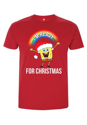 Henry Tiger SPONGEBOB SQUAREPANTS I'M READY FOR CHRISTMAS - T-shirt z nadrukiem