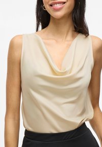 VILA OHNE ÄRMEL WASSERFALL - Blouse - birch
