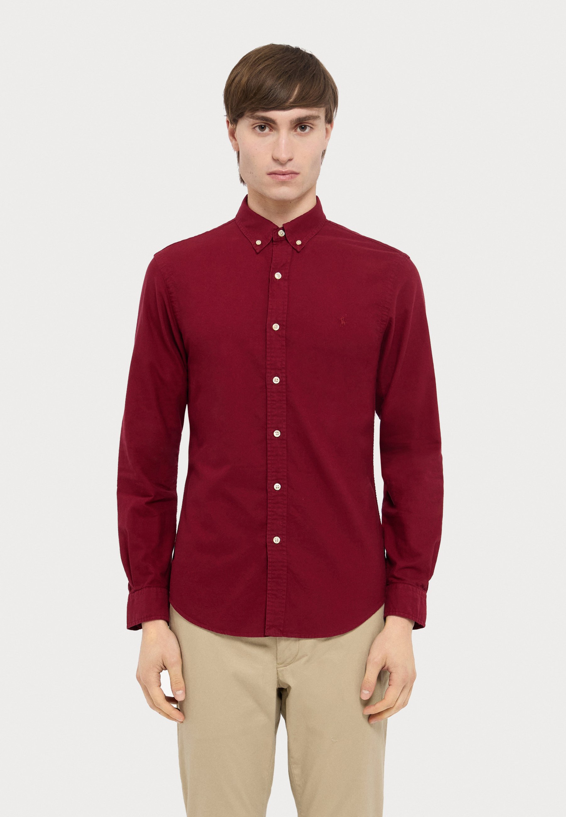 Polo Ralph Lauren SLIM FIT GARMENT-DYED OXFORD SHIRT Hemd red