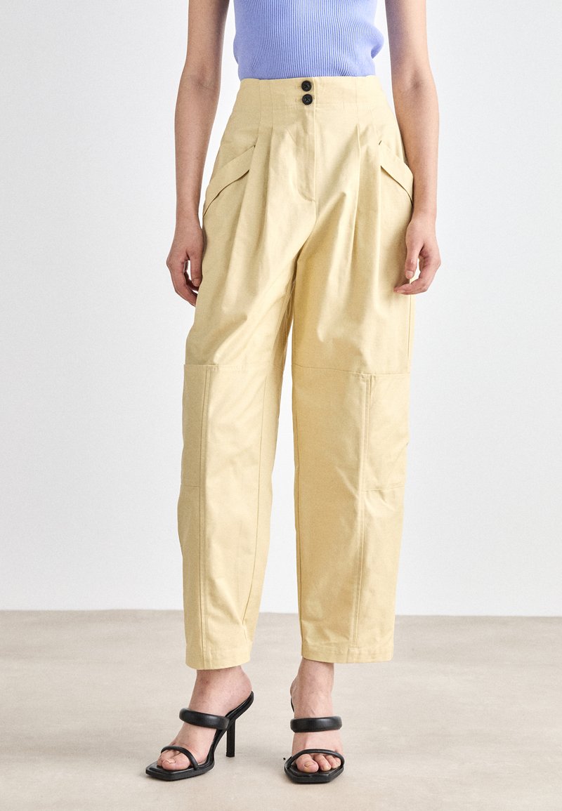 DKNY - WIDE LEG PANT WITH POCKETS - Stoffhose - oat, Vergrößern