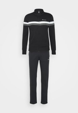 Tracksuit - black/white/grey dark melange