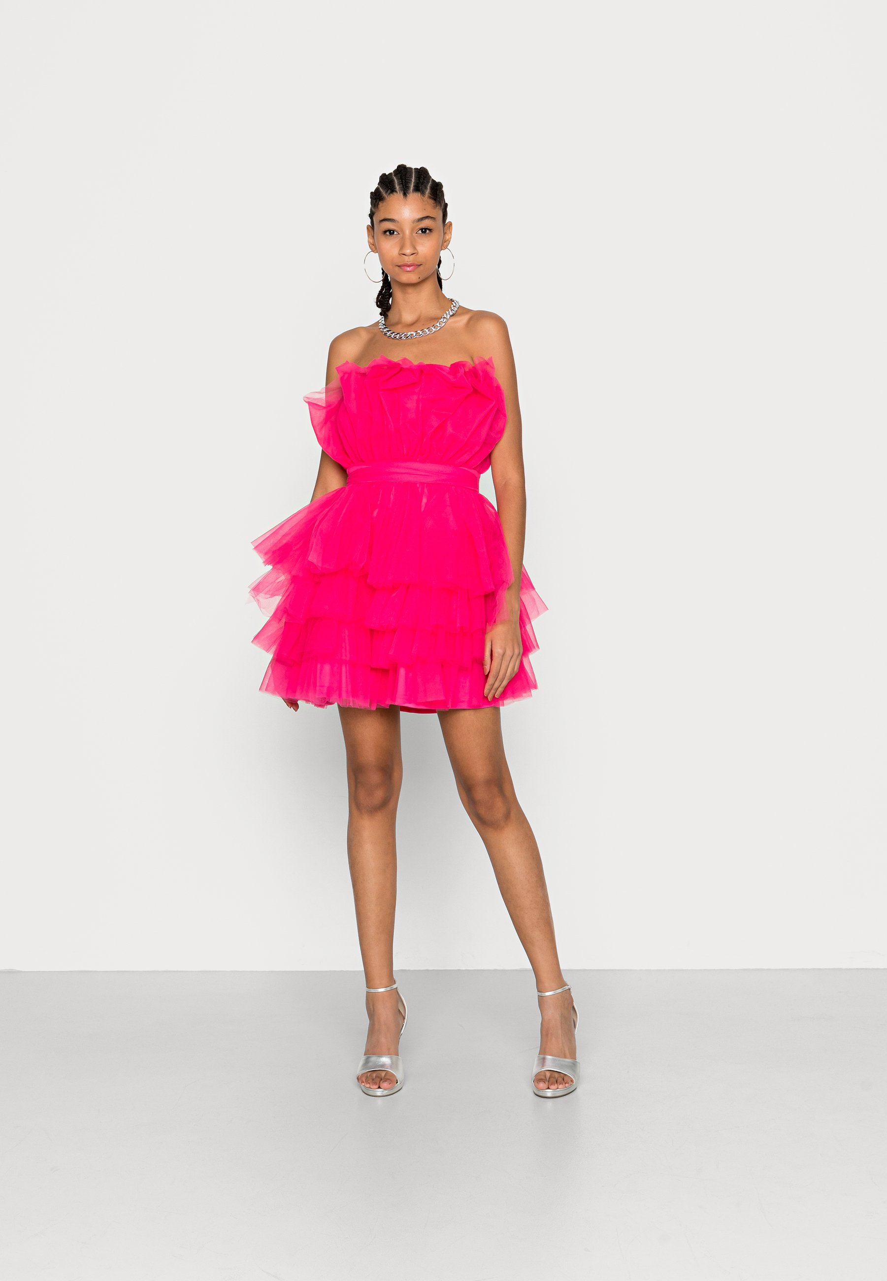 Missguided BANDEAU RUFFLE DRESS 