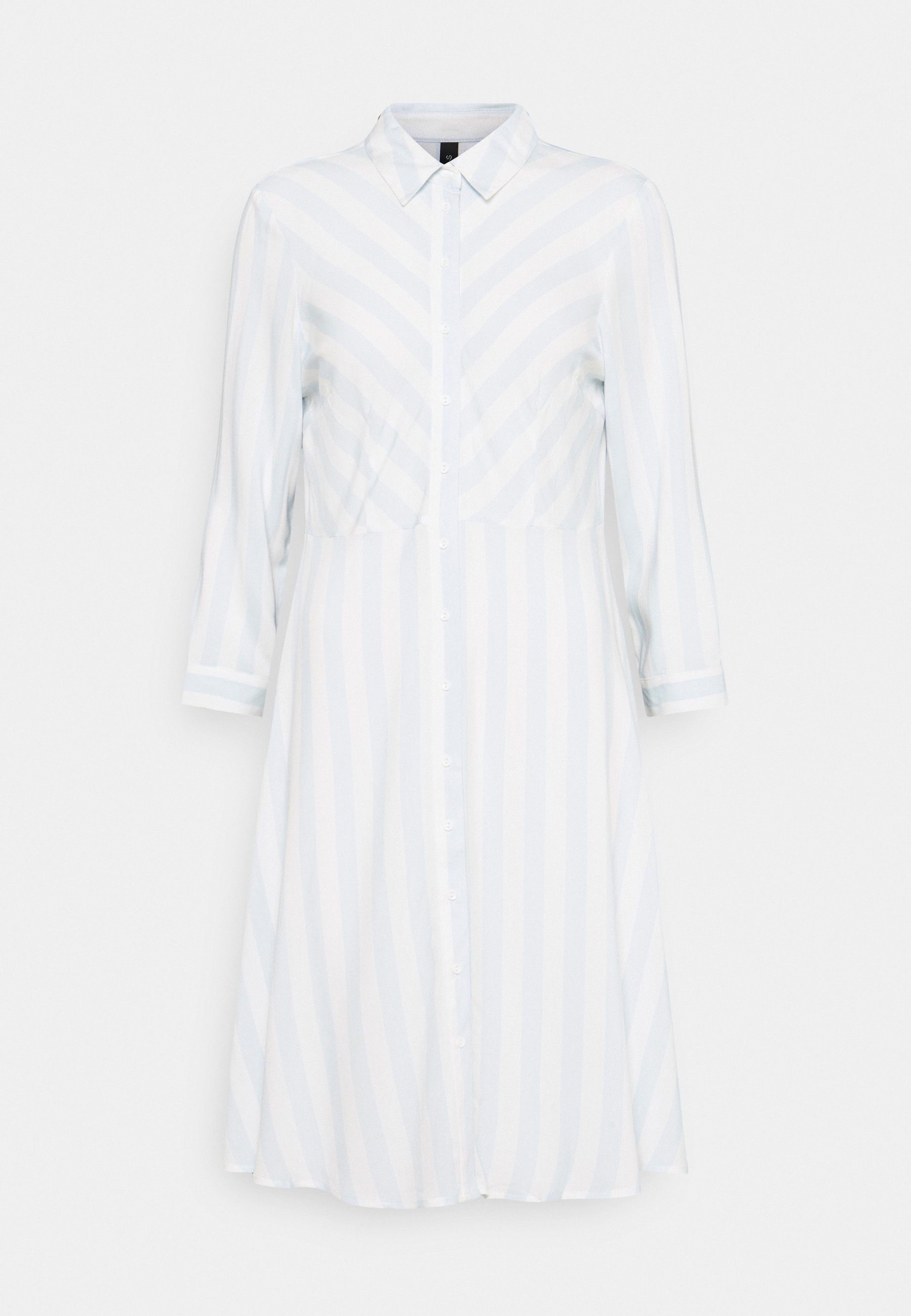 YAS YASSAVANNA DRESS - Blusenkleid - baby blue/white stripes/hellblau