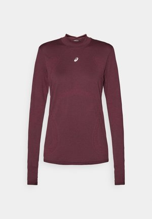 ASICS ROAD WINTER SEAMLESS TOP - Maglietta a manica lunga - dark currant