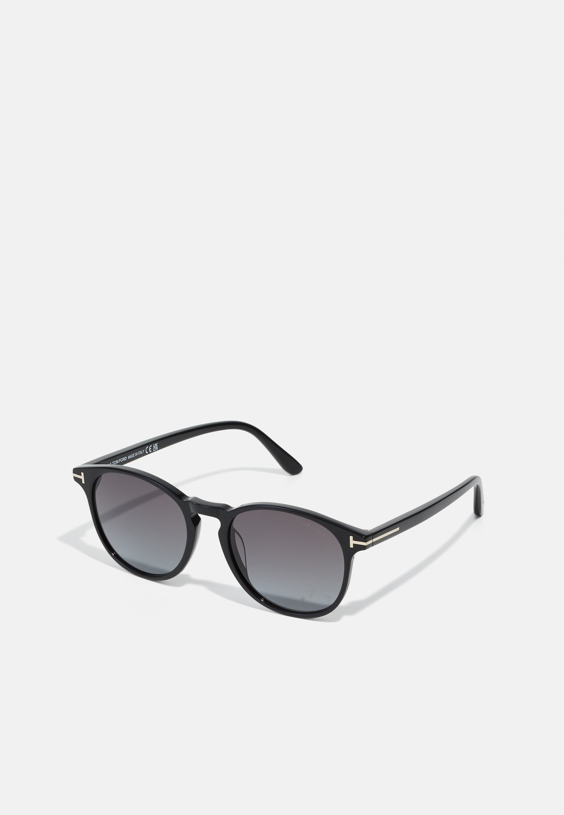 Tom Ford LEWIS UNISEX - Sunglasses - shiny black/gradient smoke