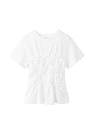 Stradivarius, GATHERED T-SHIRT - T-shirt imprimé - beige