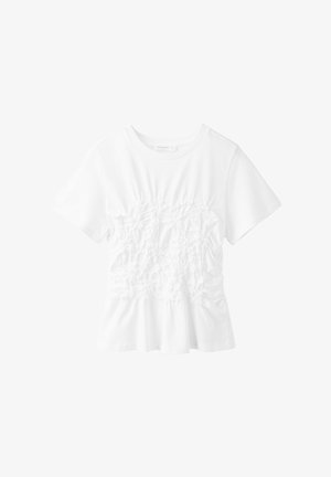 Stradivarius, GATHERED T-SHIRT - T-shirt imprimé - beige
