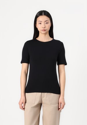 MODERN CREW SOLID - Basic T-shirt - true black