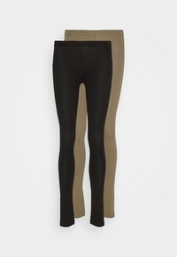 2 PACK - Tajice-hlače - black/dark green