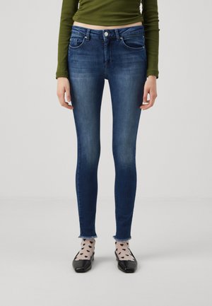 ONLBLUSH LIFE MID - Skinny džíny - dark blue denim