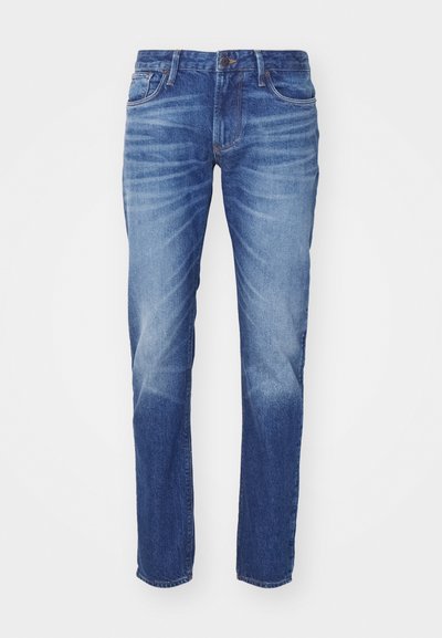 Emporio Armani 5 TASCHE - Pieguloša piegriezuma džinsi - denim blu