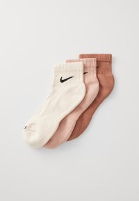 EVERYDAY PLUS CUSH ANKLE UNISEX 3 PACK  - Športne nogavice - mineral clay(black)/rose whisper(black)/pearl white(black)