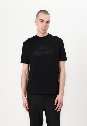 CREW NECK - T-shirt imprimé - black