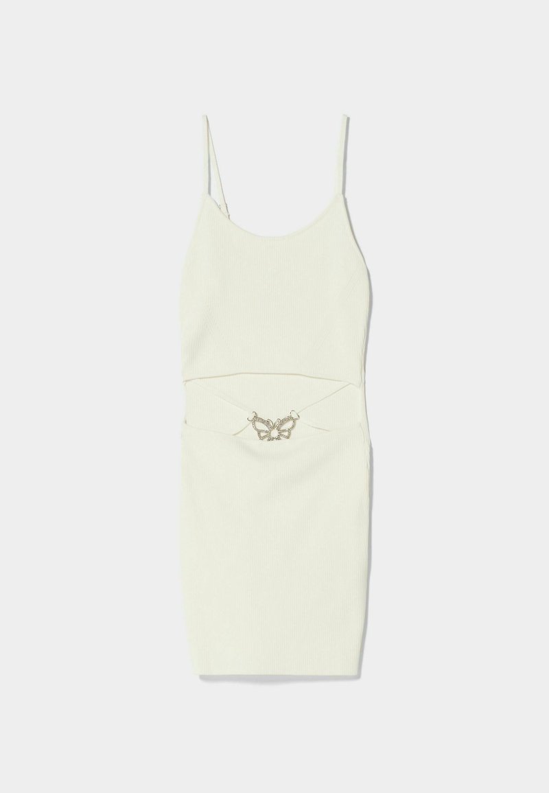 Bershka Gebreide jurk wit