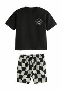 Next BACKPRINT AND PATTERN SET-REGULAR FIT - Shorts - black white