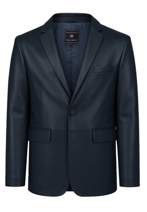 BUTTONED - Lederjacke - dark blue