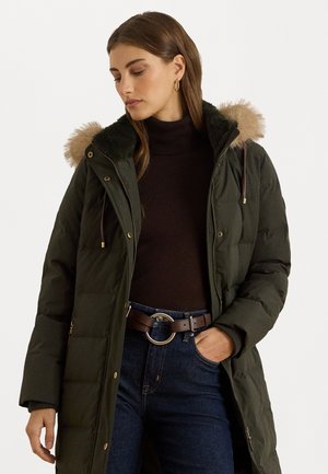 FAUX-FUR-TRIM HOODED DOWN COAT - Páperový kabát - litchfield loden