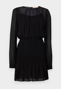 SMOCK MINI DRESS - Jurk - black